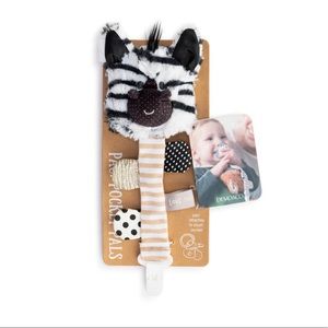 NWT Demdaco Zebra Paci Pals Clip